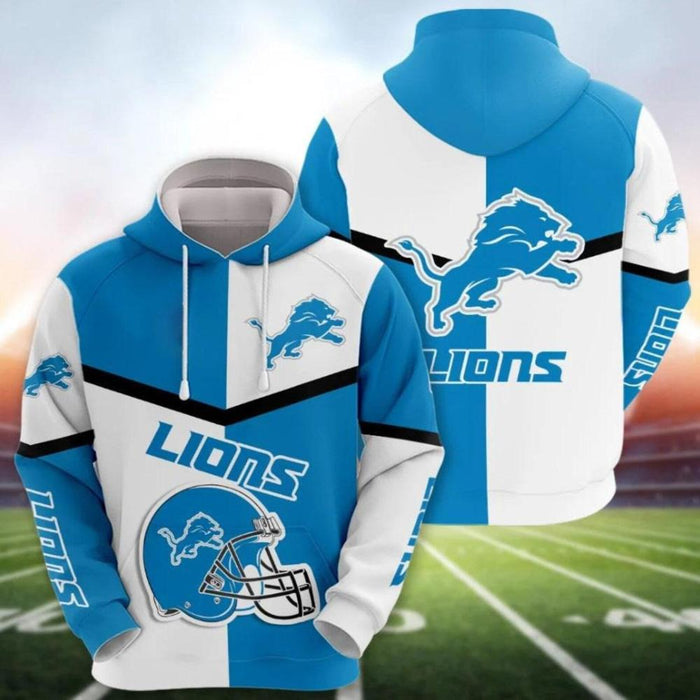 Detroit Printed Lions 3D Hoodie