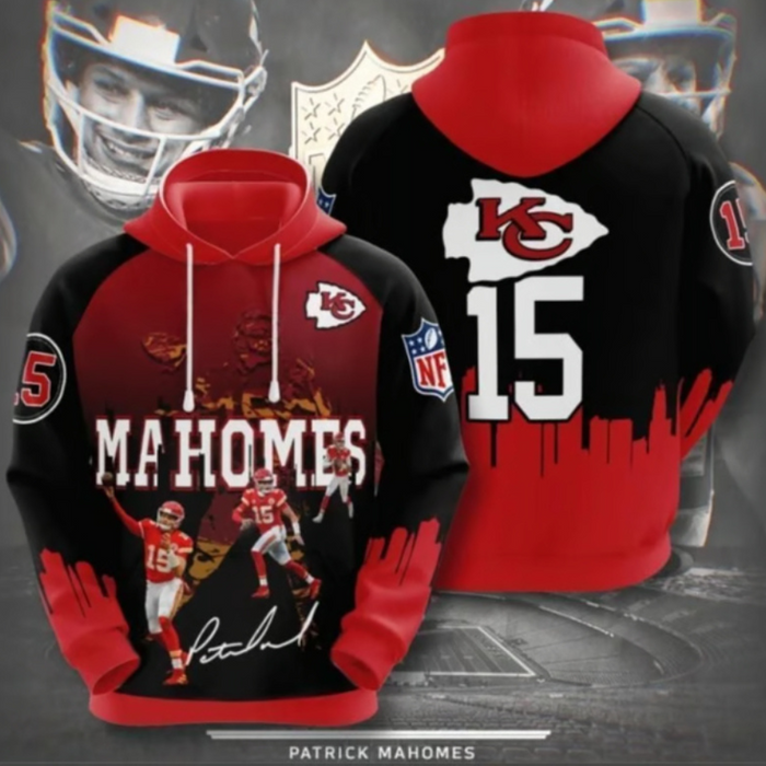 Graphic  Kansas City Chiefs Printed Pullover Hoodie