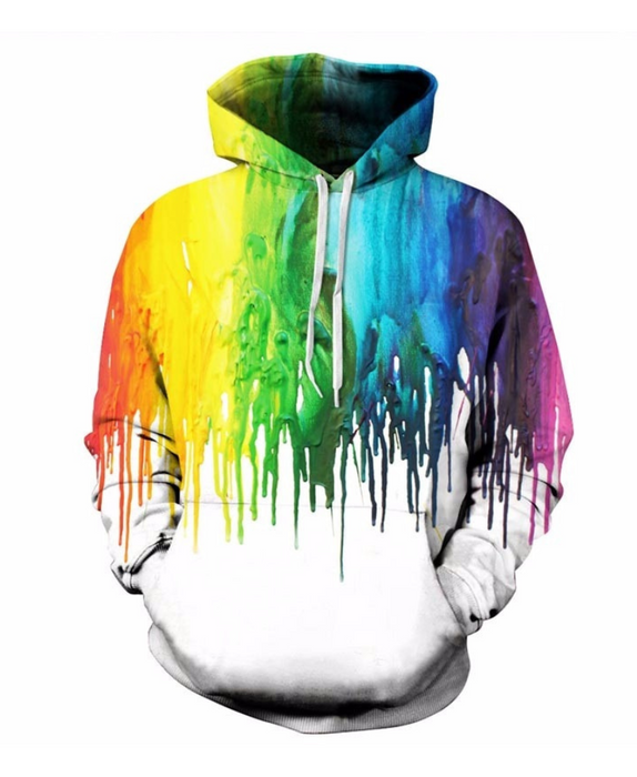 Vibrant Dripping Paint Hoodie