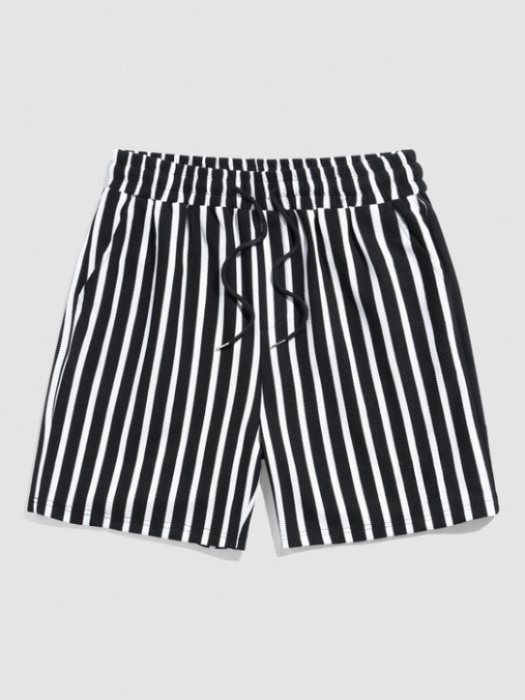 Flag Striped T Shirt And Shorts Set