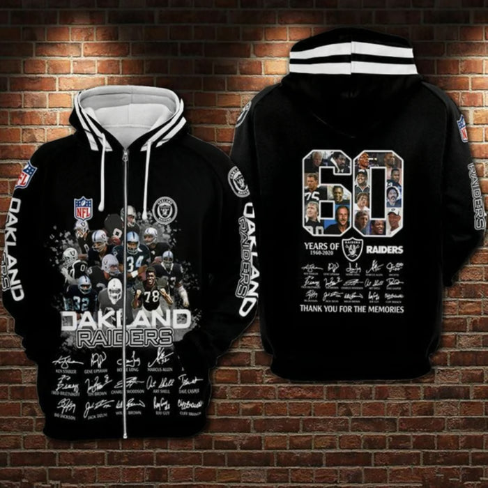 Oakland Raiders Graphics Print Hoodie