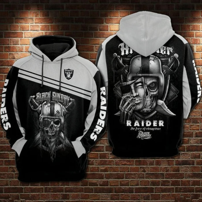 Las Vegas Raiders Themed Printed Hoodie