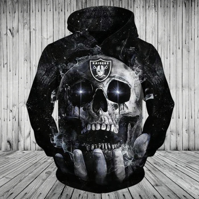 Raider Themed Cosmic Hoodie With Bold Graphics