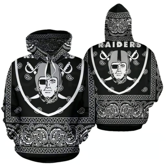 Las Vegas Raiders Inspired Bandana Hoodie