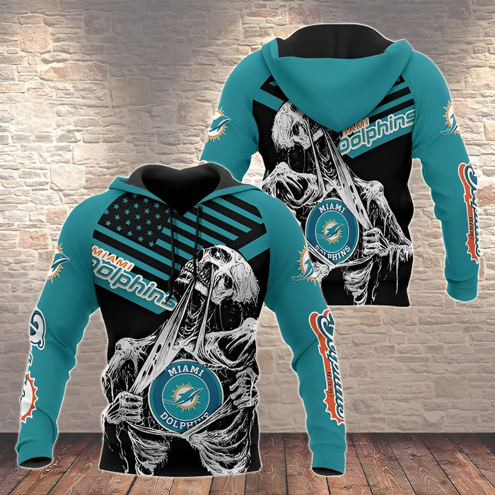 Miami Dolphins Football Printed Comfy Pullover