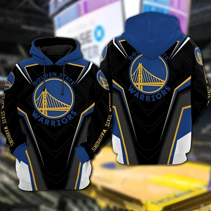 Warriors Chevron Pattern Hoodie