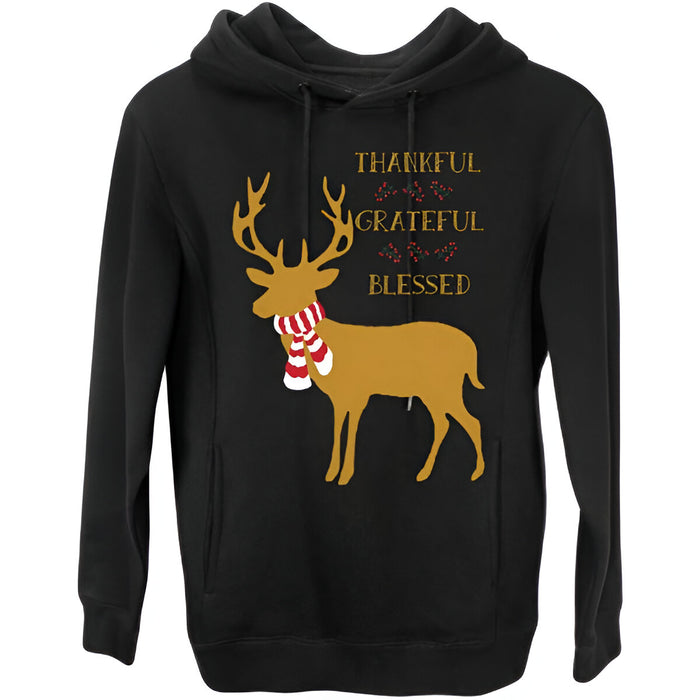 Festive Reindeer Design Hoodie