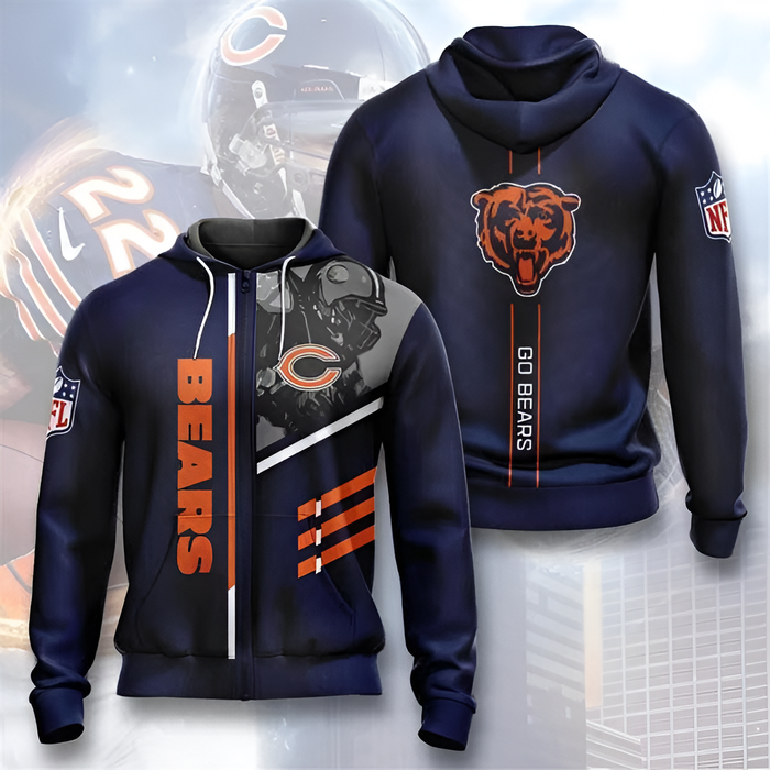 Chicago Bears Hoodie With Bold Graphics