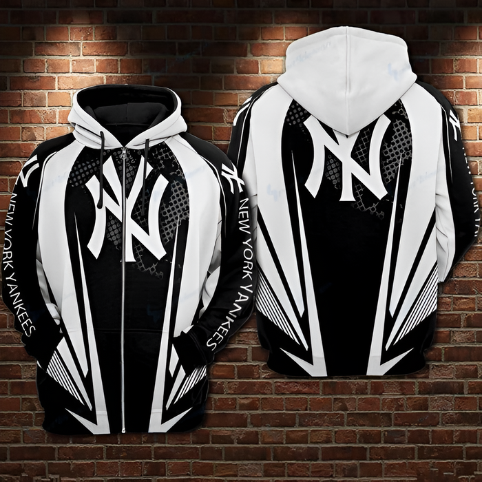 Yankees Fan Hoodie With Geometric Design