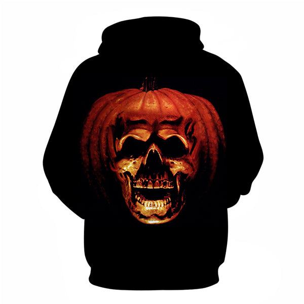 Skull Pumpkin 3D Halloween Hoodie