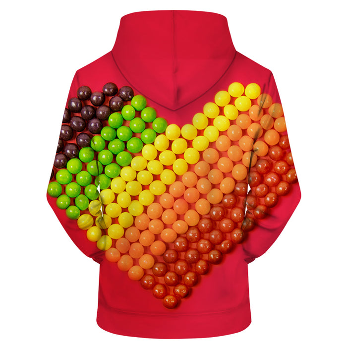 Candy Heart 3D Sweatshirt Hoodie Pullover