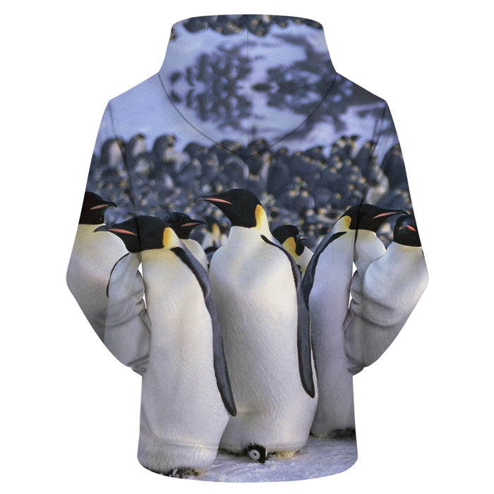 Penguin 3D Sweatshirt Hoodie Pullover