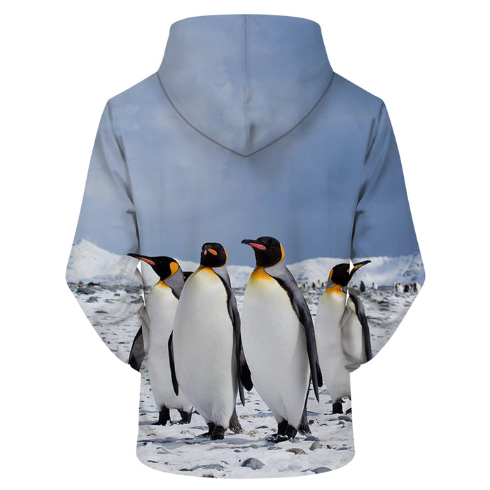 Arctic Penguin 3D Sweatshirt Hoodie Pullover
