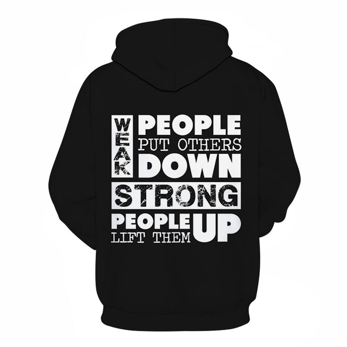Strong People Lift 3D - Sweatshirt, Hoodie, Pullover