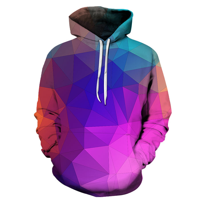 Multicolor Triangle 3D Hoodie