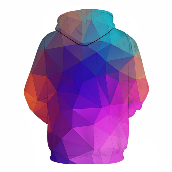 Multicolor Triangle 3D Hoodie