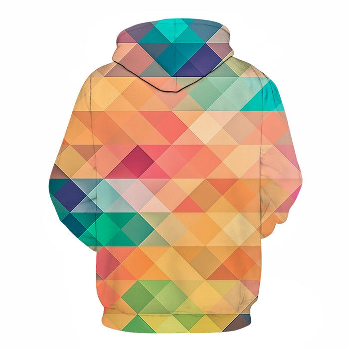 Pastel Geometric 3D - Sweatshirt, Hoodie, Pullover