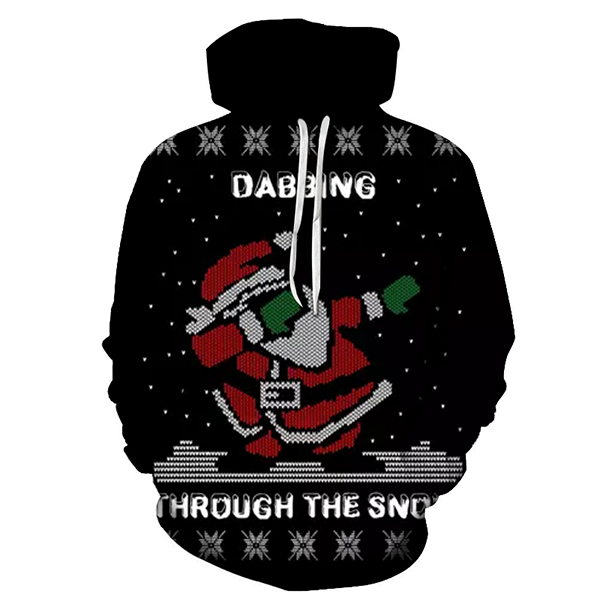 Santa Dabbing Through The Snow Hoodie - Sweatshirt, Hoodie, Pullover
