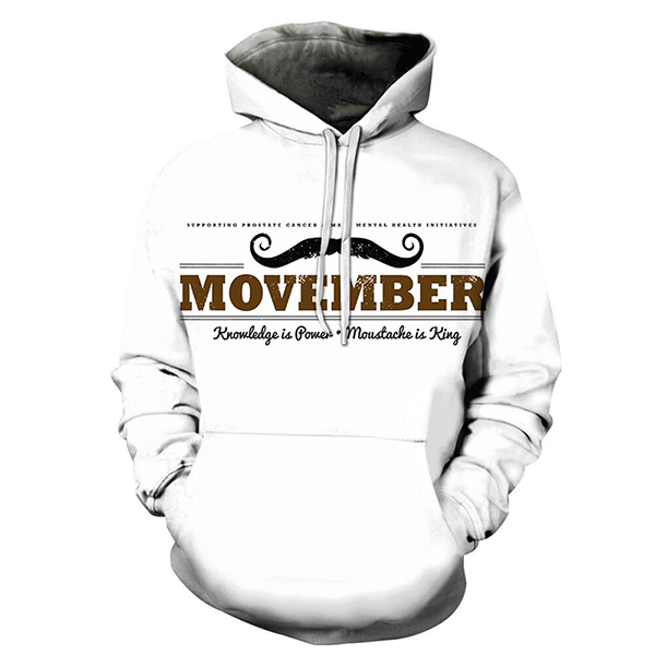 3D Mustache is King Hoodie - Sweatshirt, Hoodie, Pullover