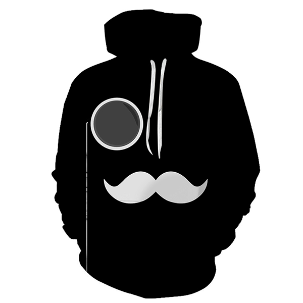 The White Mustache 3D Hoodie - Sweatshirt, Hoodie, Pullover