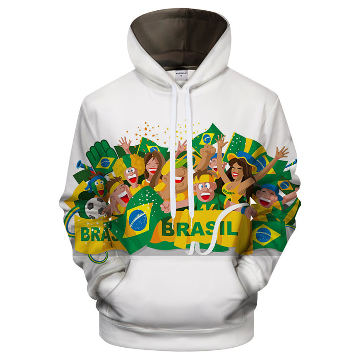 Brazil Cartoon 3D - Sweatshirt, Hoodie, Pullover