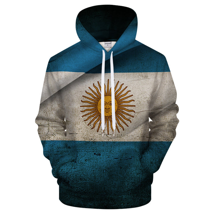 Argentina Flag 3D - Sweatshirt, Hoodie, Pullover