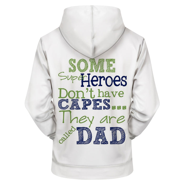 Dad's My Hero 3D Sweatshirt Hoodie Pullover