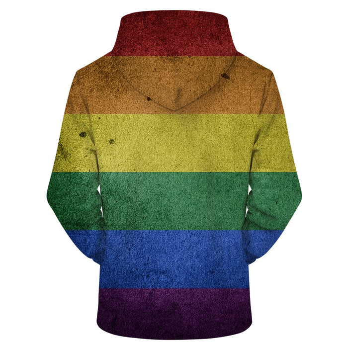 Pride Stripes Hoodie 3D Sweatshirt Pullover Hoodie