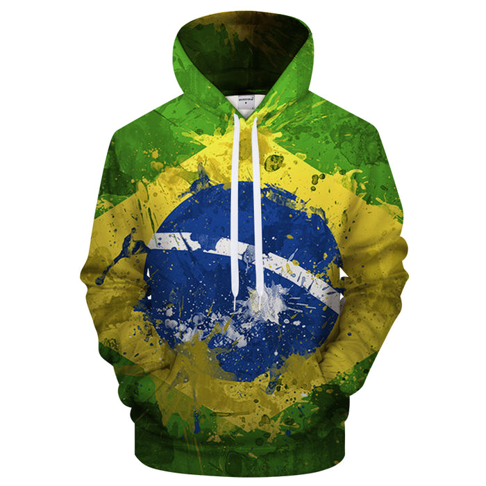 Brazil Flag 3D - Sweatshirt, Hoodie, Pullover