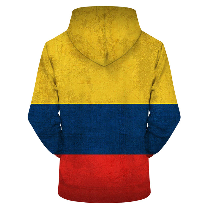 Colombia Flag 3D - Sweatshirt, Hoodie, Pullover