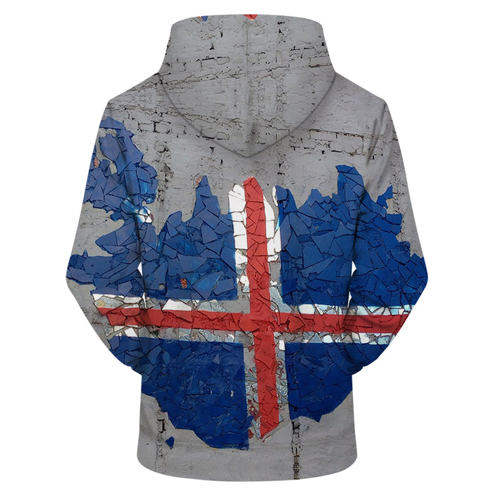 Iceland Brick Design 3D - Sweatshirt, Hoodie, Pullover