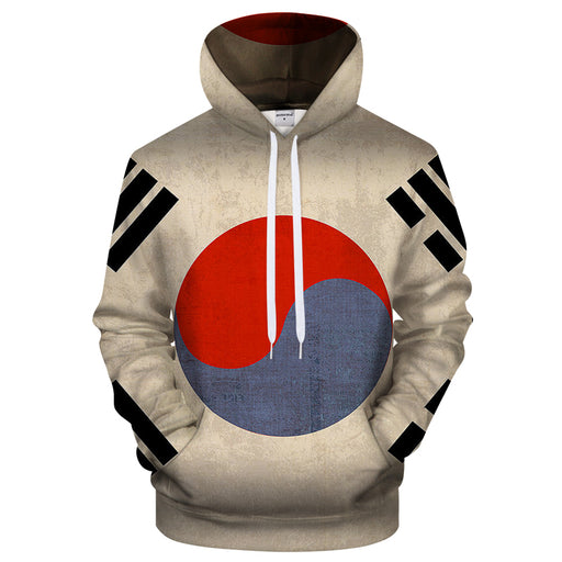 Korea Flag 3D - Sweatshirt, Hoodie, Pullover
