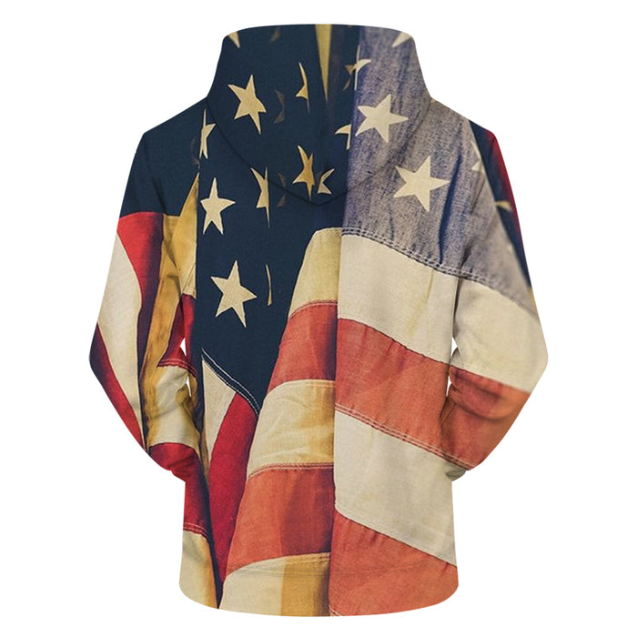 Vintage United States Flag 3D - Sweatshirt, Hoodie, Pullover