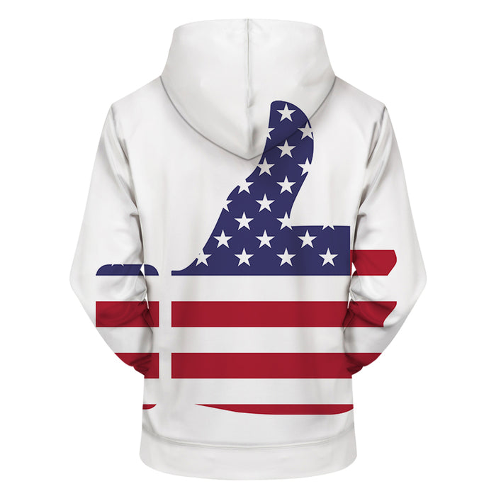 Thumbs-up America 3D - Sweatshirt, Hoodie, Pullover