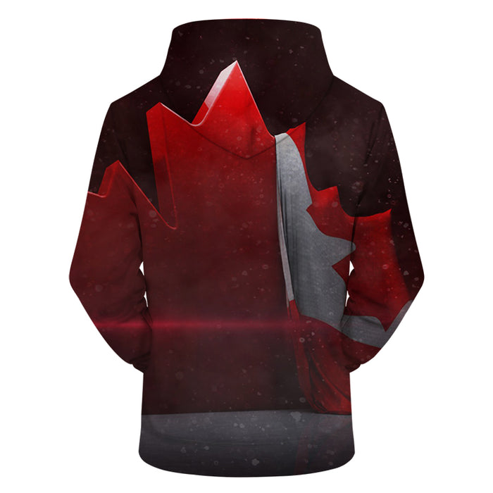 Red Canadian Flag 3D - Sweatshirt, Hoodie, Pullover
