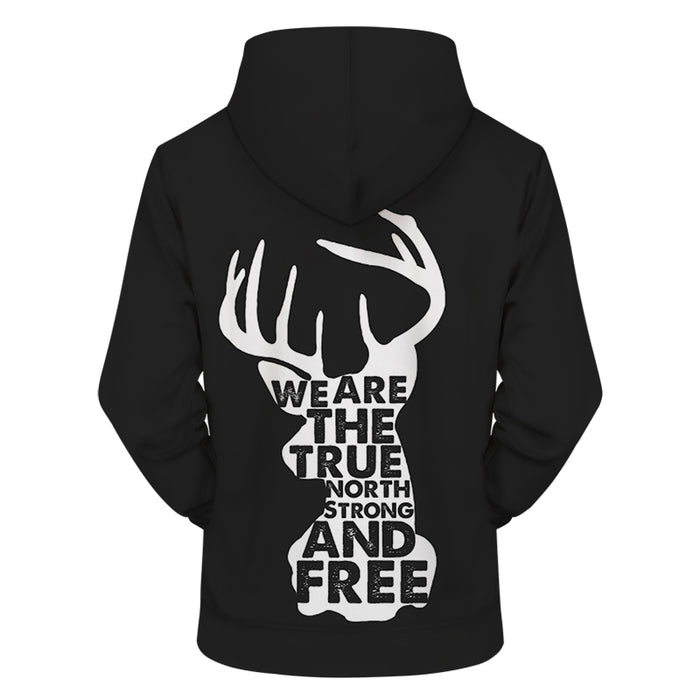 Strong Moose 3D - Sweatshirt, Hoodie, Pullover