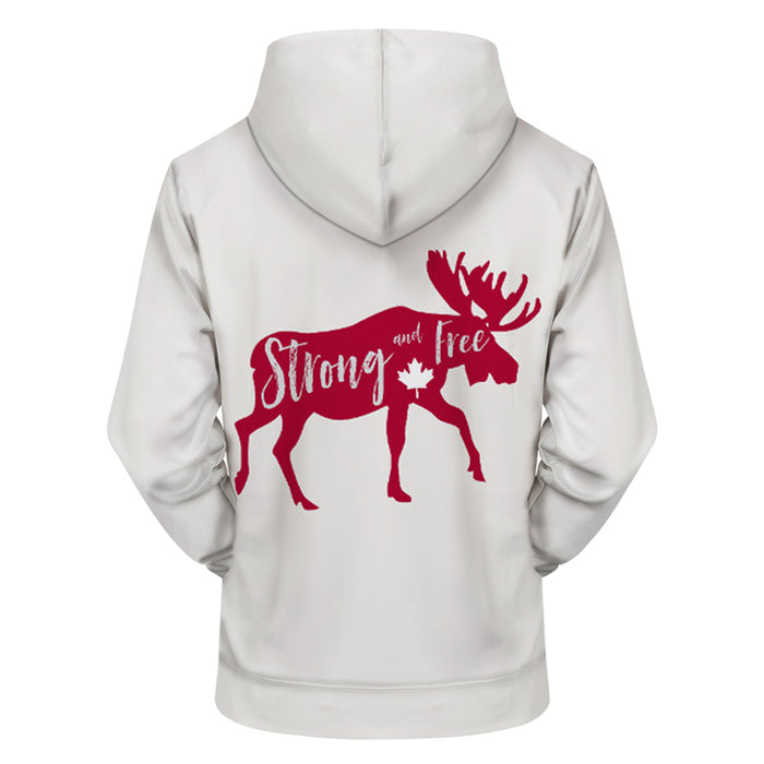 Canadian Moose 3D - Sweatshirt, Hoodie, Pullover