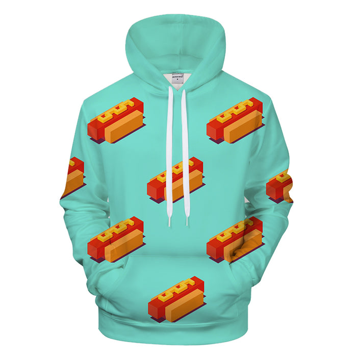 Vibrant Hot Dogs 3D - Sweatshirt, Hoodie, Pullover