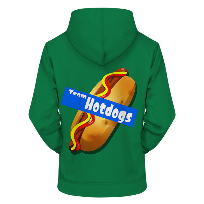 Team Hot Dog 3D - Sweatshirt, Hoodie, Pullover
