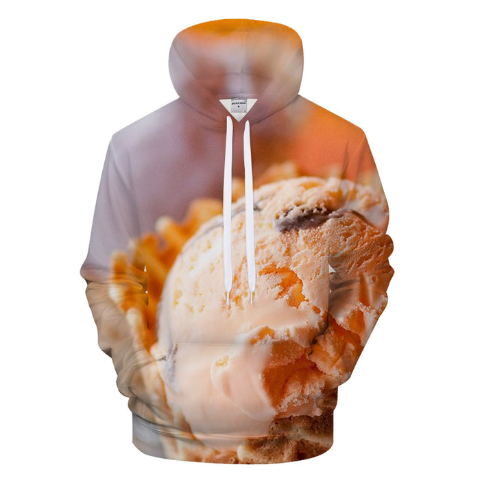 Peach Ice Cream 3D - Sweatshirt, Hoodie, Pullover