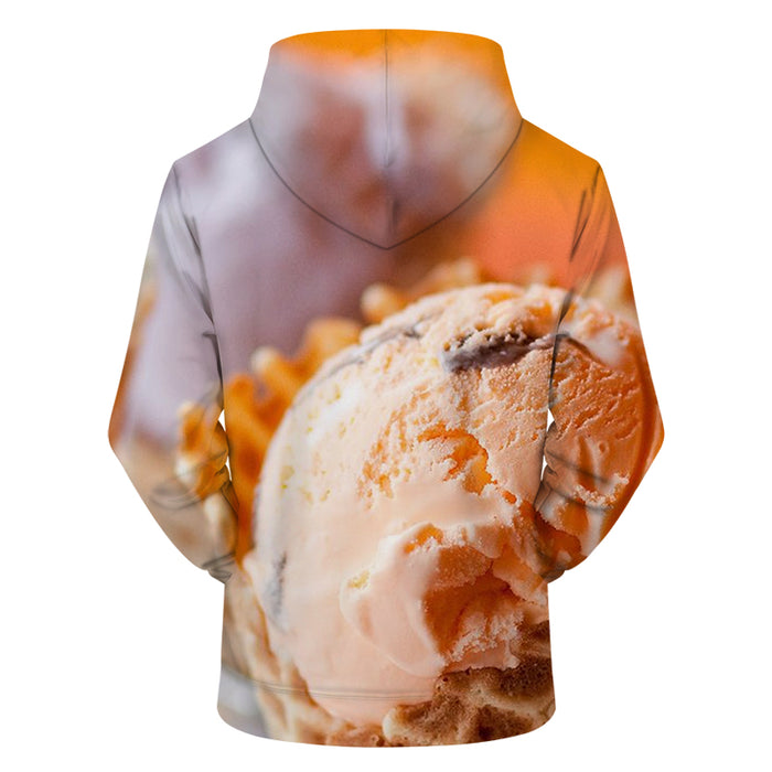 Peach Ice Cream 3D - Sweatshirt, Hoodie, Pullover