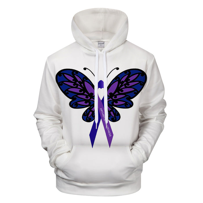 Purple Butterfly 3D - Sweatshirt, Hoodie, Pullover