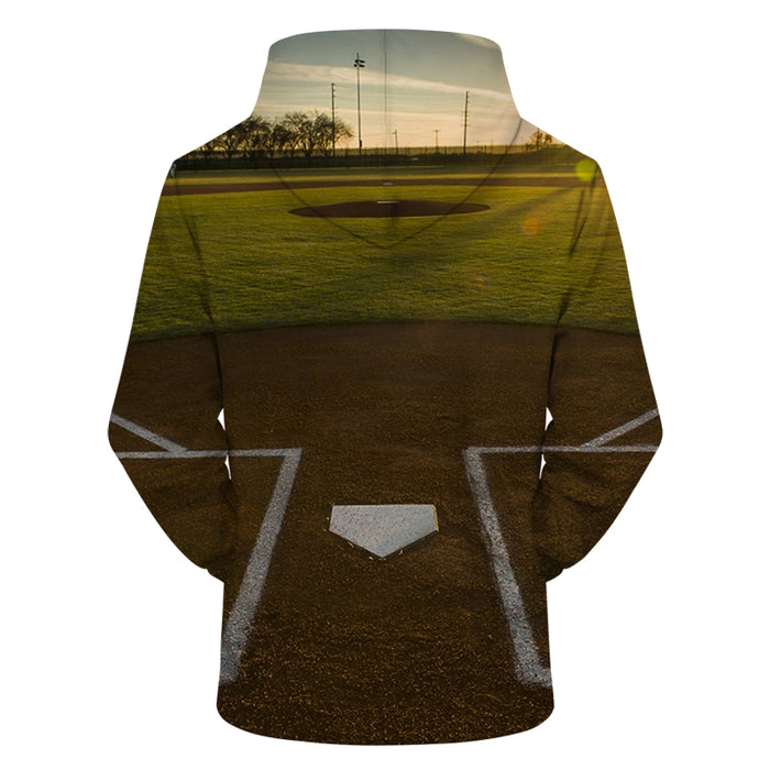 Baseball Field 3D - Sweatshirt, Hoodie, Pullover