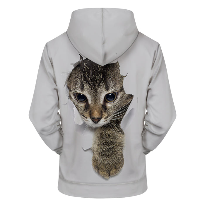 Sneaky Cat 3D - Sweatshirt, Hoodie, Pullover