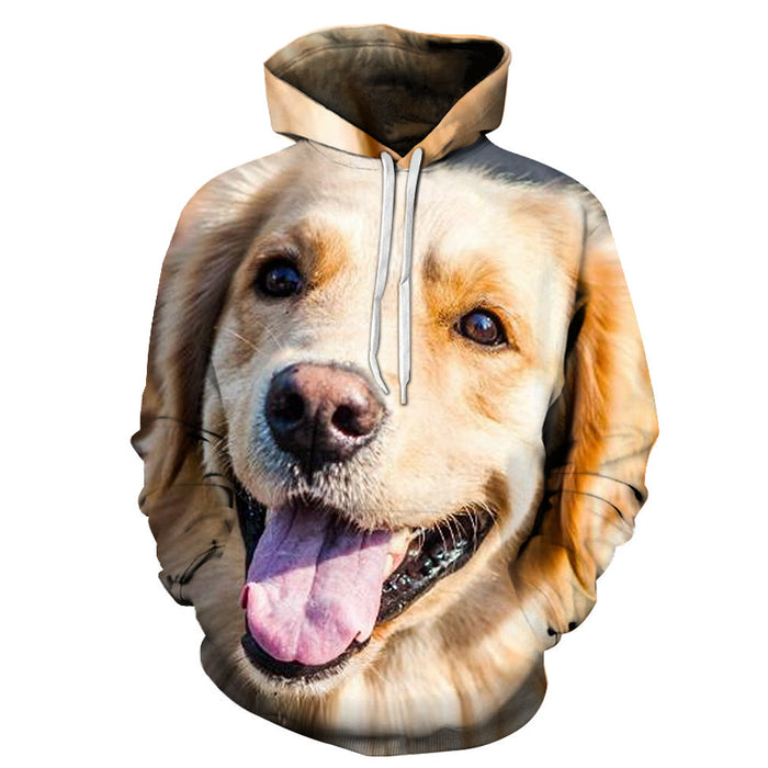 Happy Dog 3D - Sweatshirt, Hoodie, Pullover — My 3D Hoodie