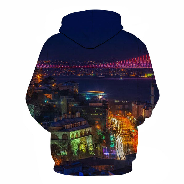 Istanbul At Night 3D - Sweatshirt, Hoodie, Pullover