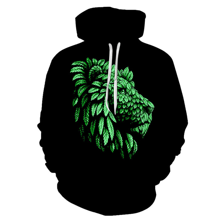 Green Lion 3D - Sweatshirt, Hoodie, Pullover