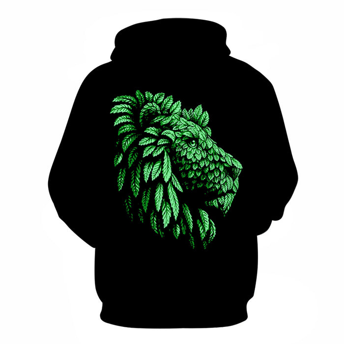 Green Lion 3D - Sweatshirt, Hoodie, Pullover