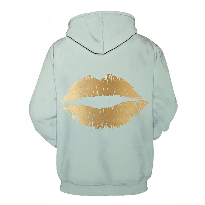 Gold Lips 3D - Sweatshirt, Hoodie, Pullover