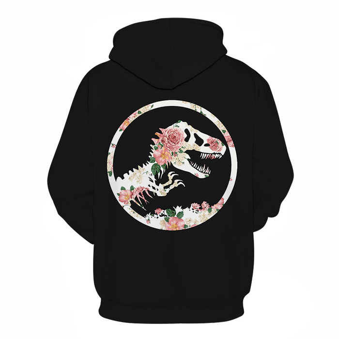 Florals & Dinosaurs 3D - Sweatshirt, Hoodie, Pullover